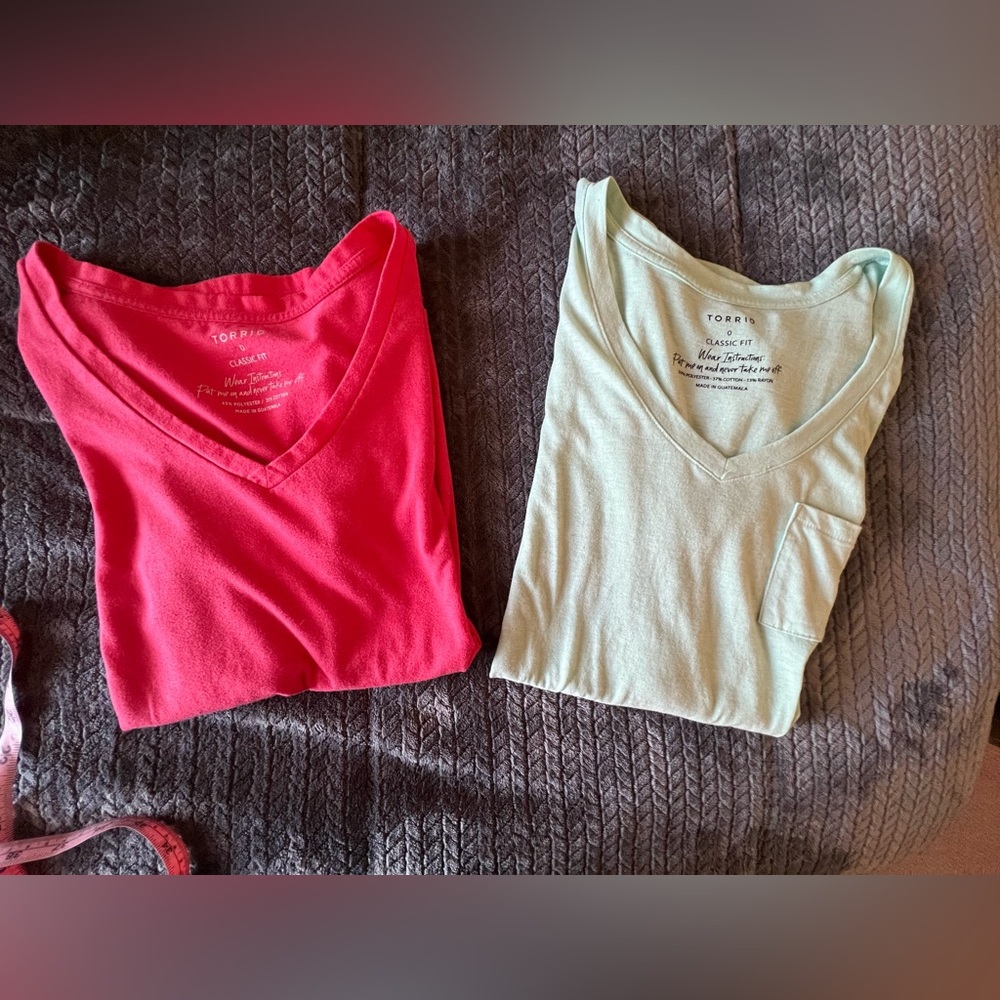 Two torrid classic tees size 0